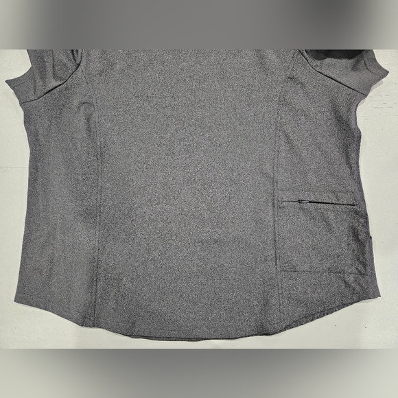 WonderWink Dark Gray Crew Neck T-Shirt - Picture 2 of 6